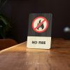 No Fire Sign | No Fire Wood Sign | No Fire Area Sign | Warning Fire Sign Decor Hand Made Wood Sign