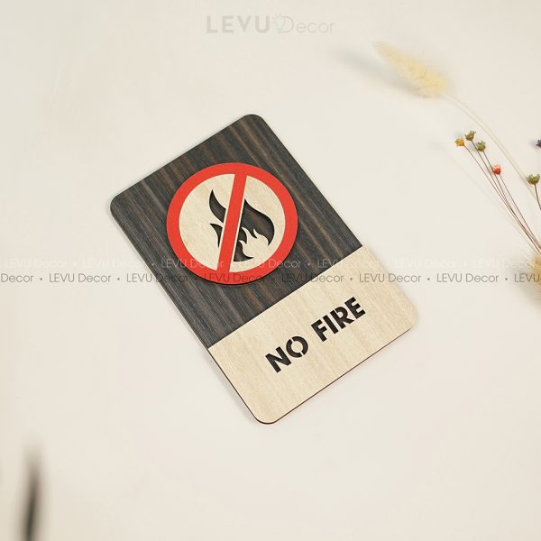 No Fire Sign | No Fire Wood Sign | No Fire Area Sign | Warning Fire Sign Decor Hand Made Wood Sign