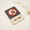 No Fire Sign | No Fire Wood Sign | No Fire Area Sign | Warning Fire Sign Decor Hand Made Wood Sign