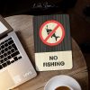 No Fishing Sign| No Fishing Wood Sign| No Fishing Area Sign| Warning Fishing Sign Decor Hand Made Wood Sign