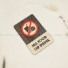 No Food Or Drink Sign | Modern Wood Sign | No Food Or Drink Area Sign | Warning Food Or Drink Sign Decor