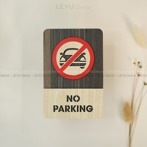 No Parking Sign | Modern Wood Sign | No Parking Area Sign | Warning Parking Sign Decor