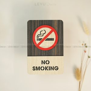 No Smoking Sign | Modern Wood Sign | No Smoking Area Sign | Warning Smoking Sign Decor