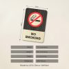 No Smoking Sign | Modern Wood Sign | No Smoking Area Sign | Warning Smoking Sign Decor