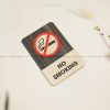 No Smoking Sign | Modern Wood Sign | No Smoking Area Sign | Warning Smoking Sign Decor