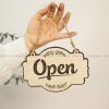 Open/Close Sign | Open/Close Wood Sign | Open/Close Area Sign | Open/Close Sign Decor Hand Made Wood Sign