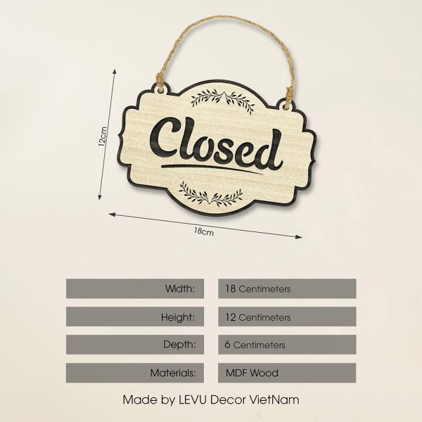 Open/Close Sign | Open/Close Wood Sign | Open/Close Area Sign | Open/Close Sign Decor Hand Made Wood Sign