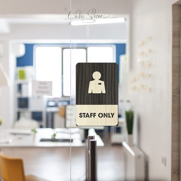 Staff Only Sign | Staff Only Wood Sign | Staff Only Area Sign | Staff Only Sign Decor Hand Made Wood Sign