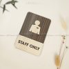 Staff Only Sign | Staff Only Wood Sign | Staff Only Area Sign | Staff Only Sign Decor Hand Made Wood Sign