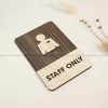 Staff Only Sign | Staff Only Wood Sign | Staff Only Area Sign | Staff Only Sign Decor Hand Made Wood Sign